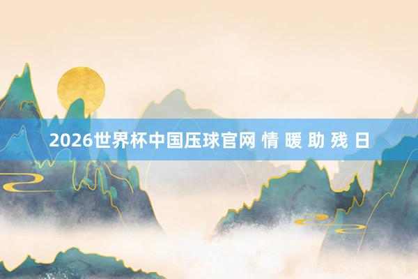2026世界杯中国压球官网 情 暖 助 残 日