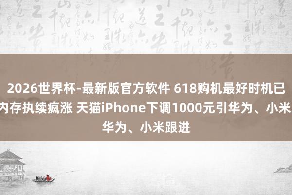 2026世界杯-最新版官方软件 618购机最好时机已到! 内存执续疯涨 天猫iPhone下调1000元引华为、小米跟进