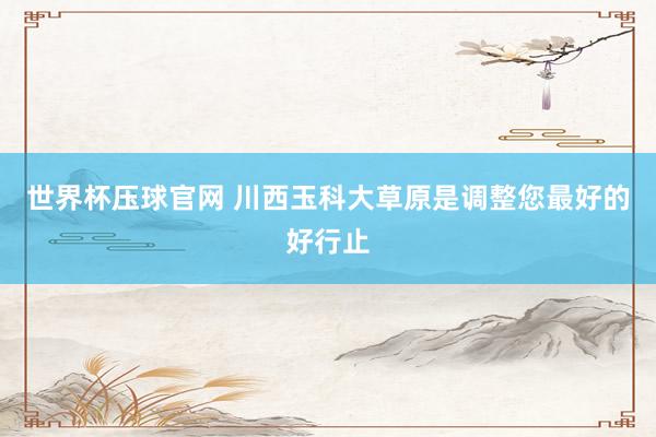 世界杯压球官网 川西玉科大草原是调整您最好的好行止