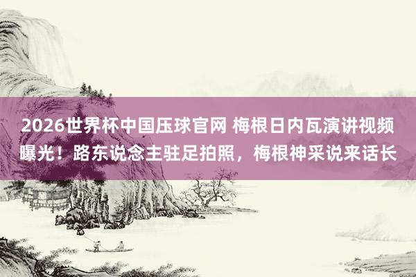 2026世界杯中国压球官网 梅根日内瓦演讲视频曝光！路东说念主驻足拍照，梅根神采说来话长